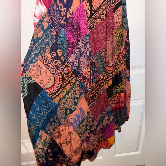 Bohemian Patchwork Maxi Dress - Picture 3 of 4